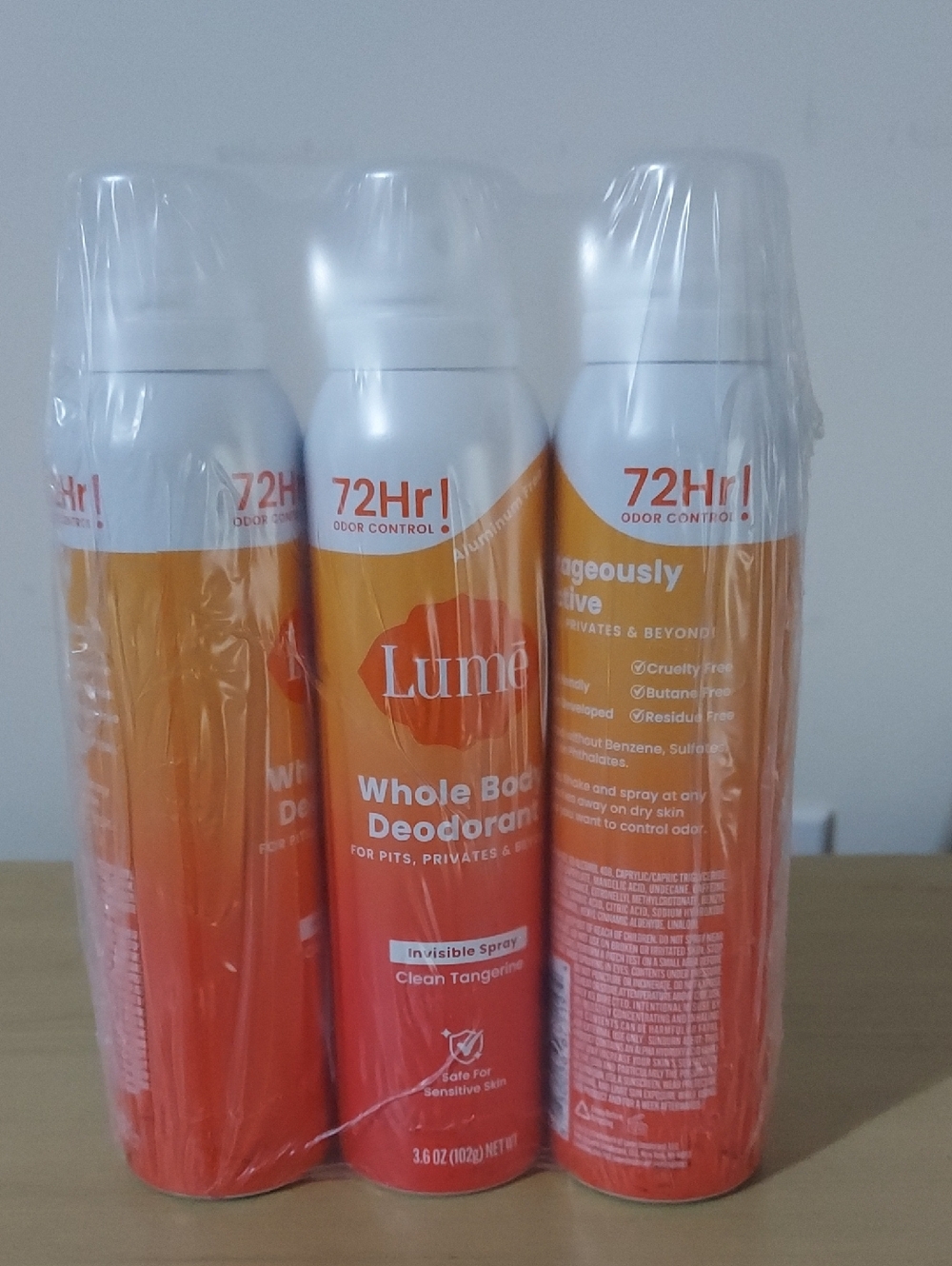 Lumē Whole Body Deodorant Spray — Clean Tangerine (Orange)